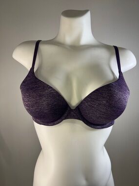Victoria's Secret Heathered Purple Padded Perfect Coverage Bra 34B
